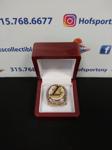 2020 LOS ANGELES LAKERS REPLICA CHAMPIONSHIP RING WITH BOX!