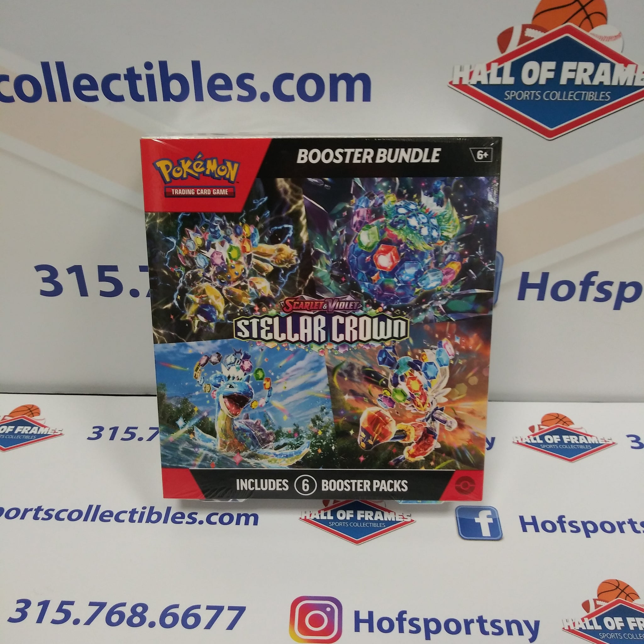 2024 POKEMON SCARLETT & VIOLET STELLAR CROWN BOOSTER BUNDLE BOX! 6 PACKS!