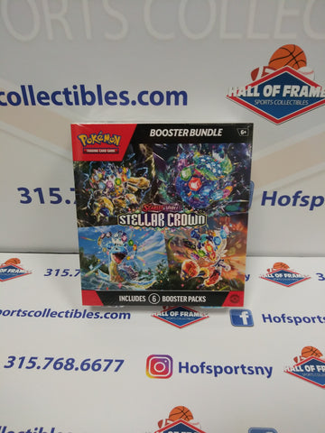 2024 POKEMON SCARLETT & VIOLET STELLAR CROWN BOOSTER BUNDLE BOX! 6 PACKS!