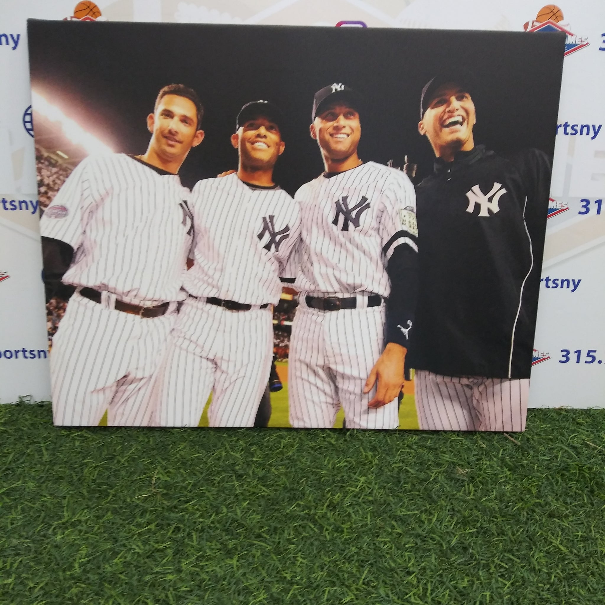 NEW YORK YANKEES THE CORE FOUR POSADA RIVERA JETER PETTITTE 16X20 CUSTOM CANVAS PRINT - READY TO HANG