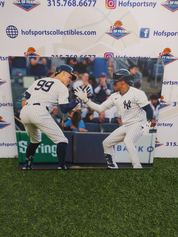 AARON JUDGE JUAN SOTO HANDSHAKE NEW YORK YANKEES 16X20 CUSTOM CANVAS PRINT - READY TO HANG