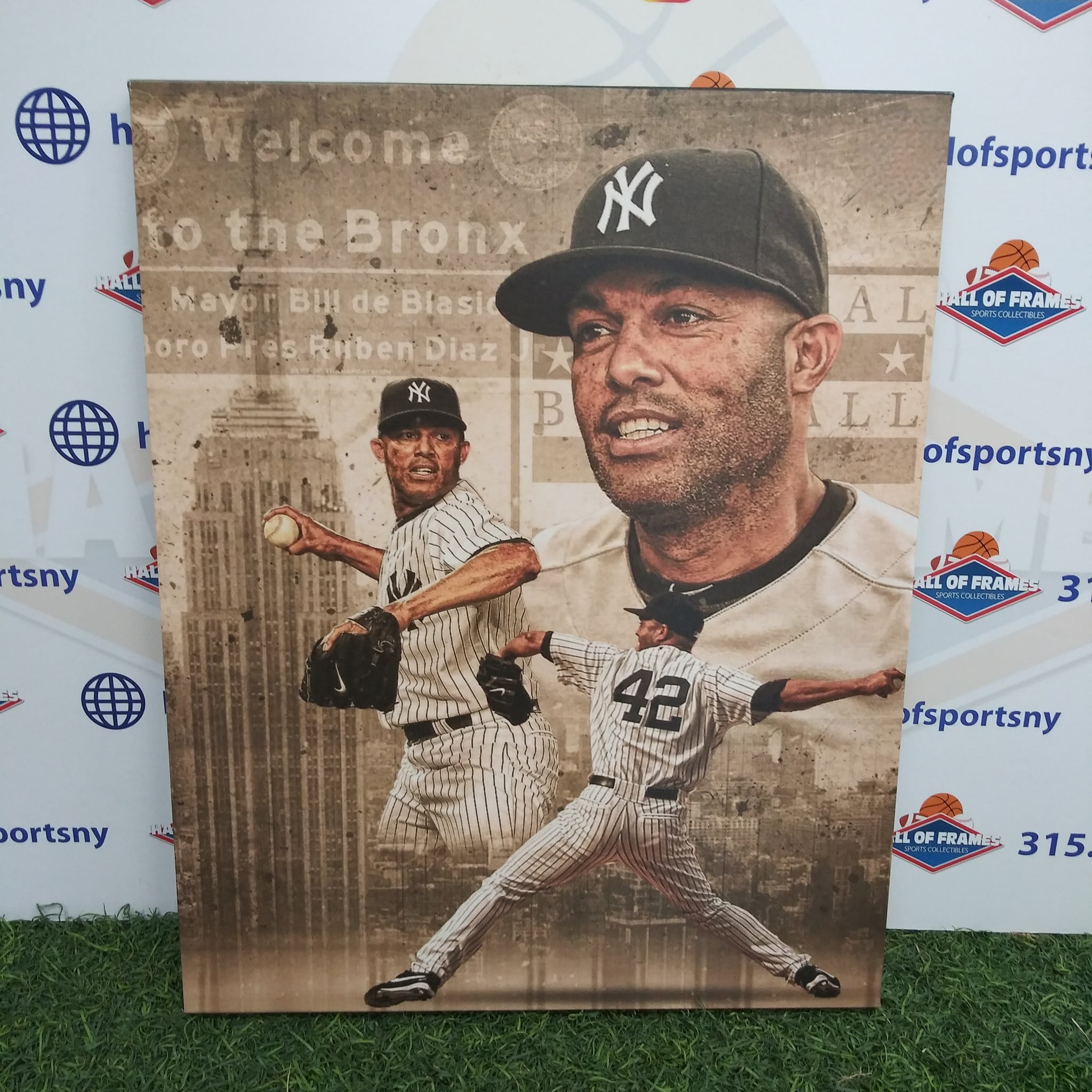 MARIANO RIVERA COLLAGE NEW YORK YANKEES 16X20 CUSTOM CANVAS PRINT - READY TO HANG