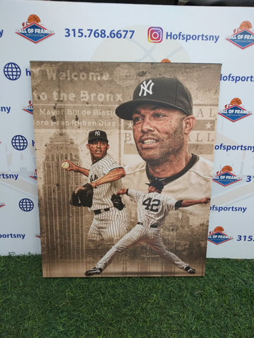 MARIANO RIVERA COLLAGE NEW YORK YANKEES 16X20 CUSTOM CANVAS PRINT - READY TO HANG