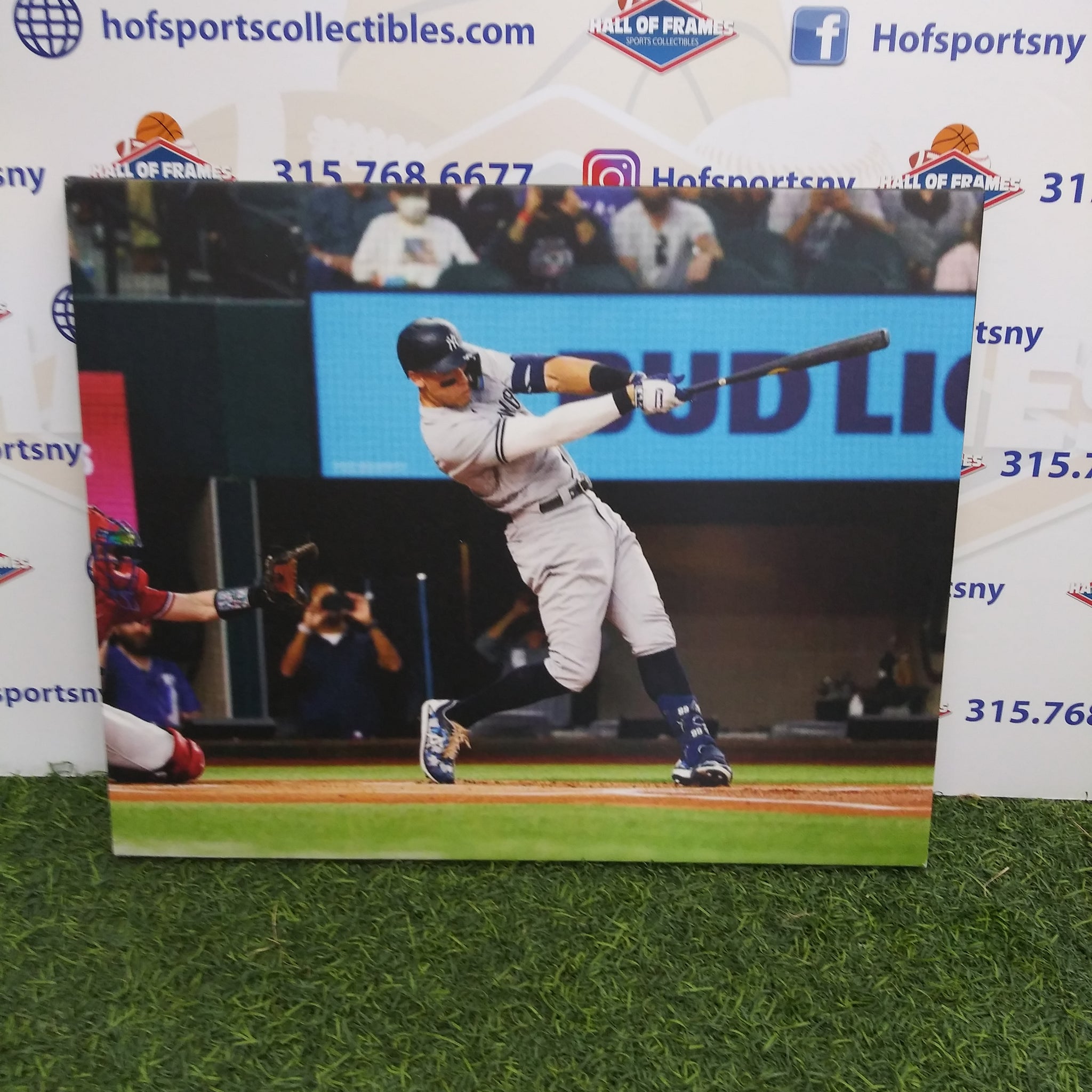 AARON JUDGE RECORD BREAKING HOMERUN NEW YORK YANKEES 16X20 CUSTOM CANVAS PRINT - READY TO HANG