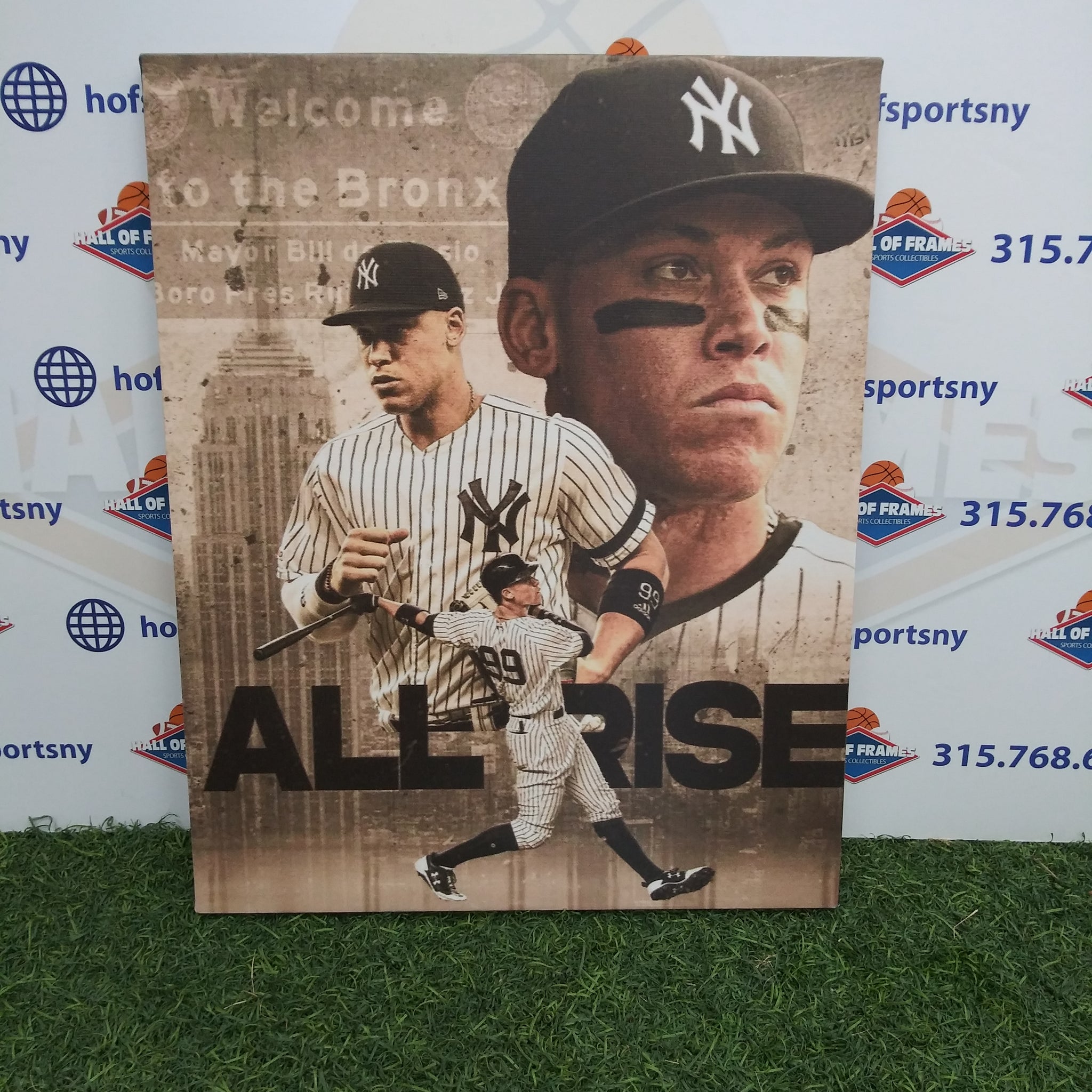 AARON JUDGE ALL RISE NEW YORK YANKEES 16X20 CUSTOM CANVAS PRINT - READY TO HANG