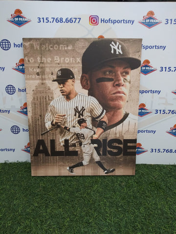 AARON JUDGE ALL RISE NEW YORK YANKEES 16X20 CUSTOM CANVAS PRINT - READY TO HANG