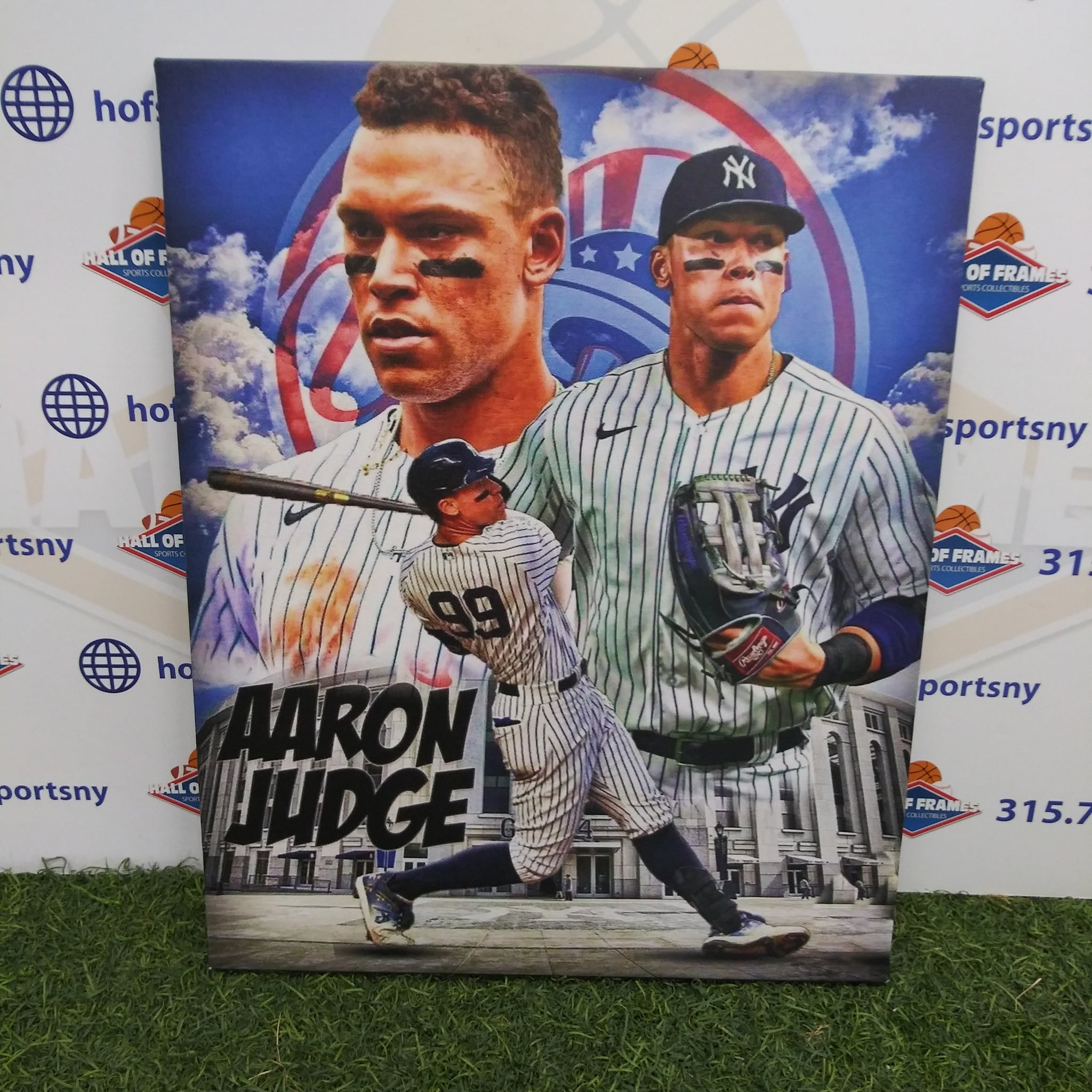 AARON JUDGE STADIUM SCAPE NEW YORK YANKEES 16X20 CUSTOM CANVAS PRINT - READY TO HANG