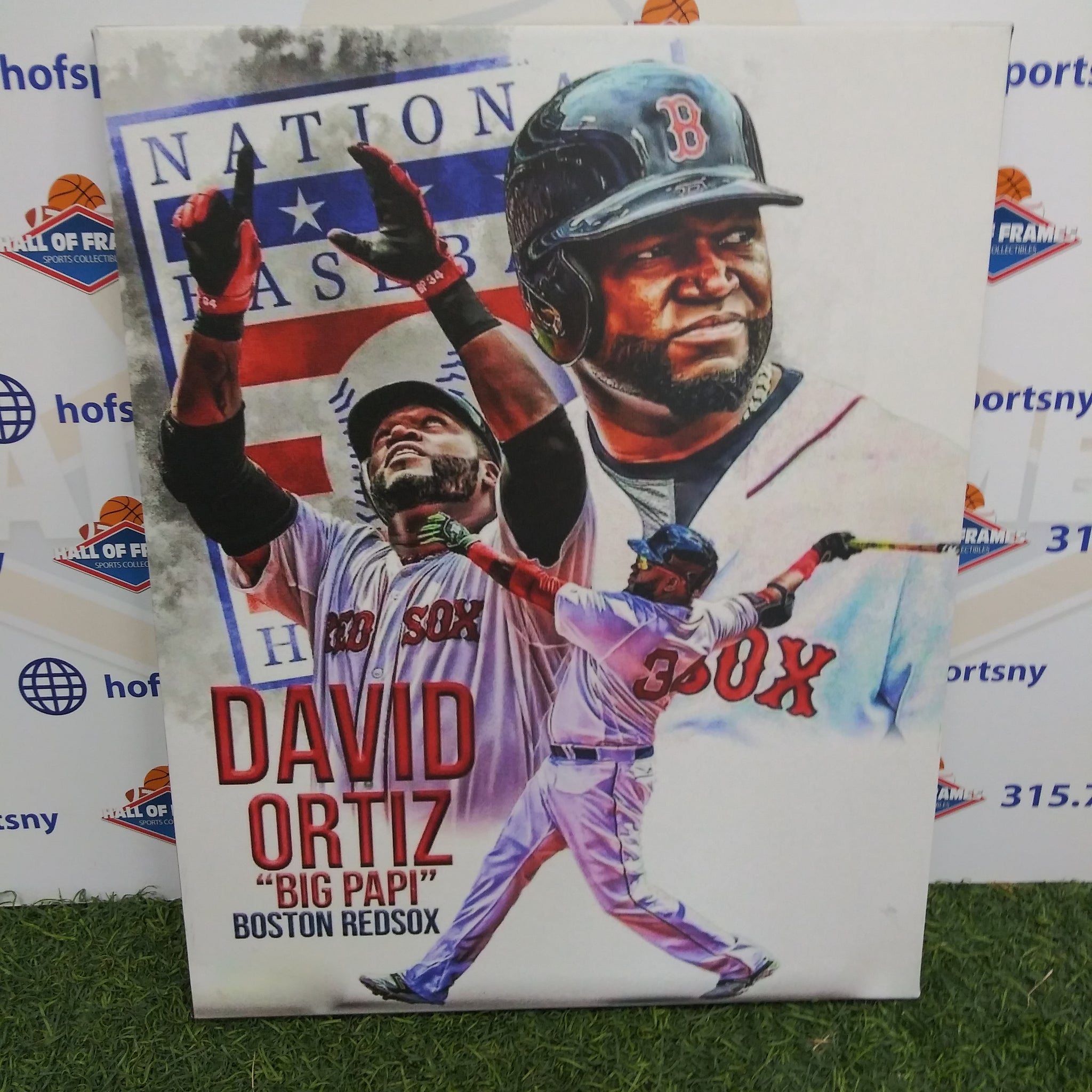 DAVID ORTIZ COLLAGE BOSTON RED SOX  16X20 CUSTOM CANVAS PRINT - READY TO HANG