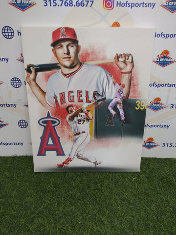 MIKE TROUT LOS ANGELES ANGELS 16X20 CUSTOM CANVAS PRINT - READY TO HANG