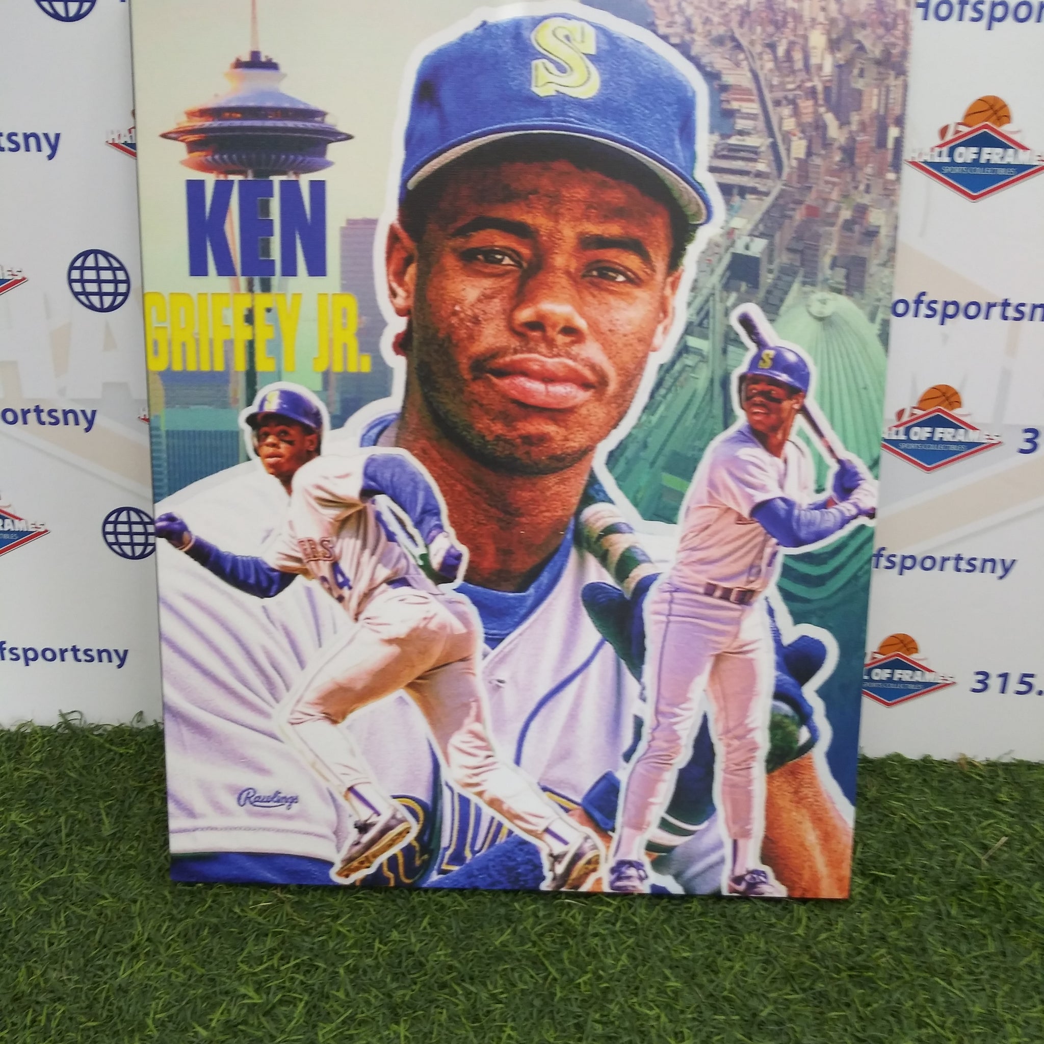 KEN GRIFFEY JR SEATTLE MARINERS 16X20 CUSTOM CANVAS PRINT - READY TO HANG