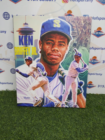 KEN GRIFFEY JR SEATTLE MARINERS 16X20 CUSTOM CANVAS PRINT - READY TO HANG