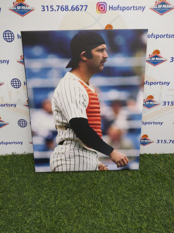 THURMAN MUNSON FULL COLOR NEW YORK YANKEES 16X20 CUSTOM CANVAS PRINT - READY TO HANG