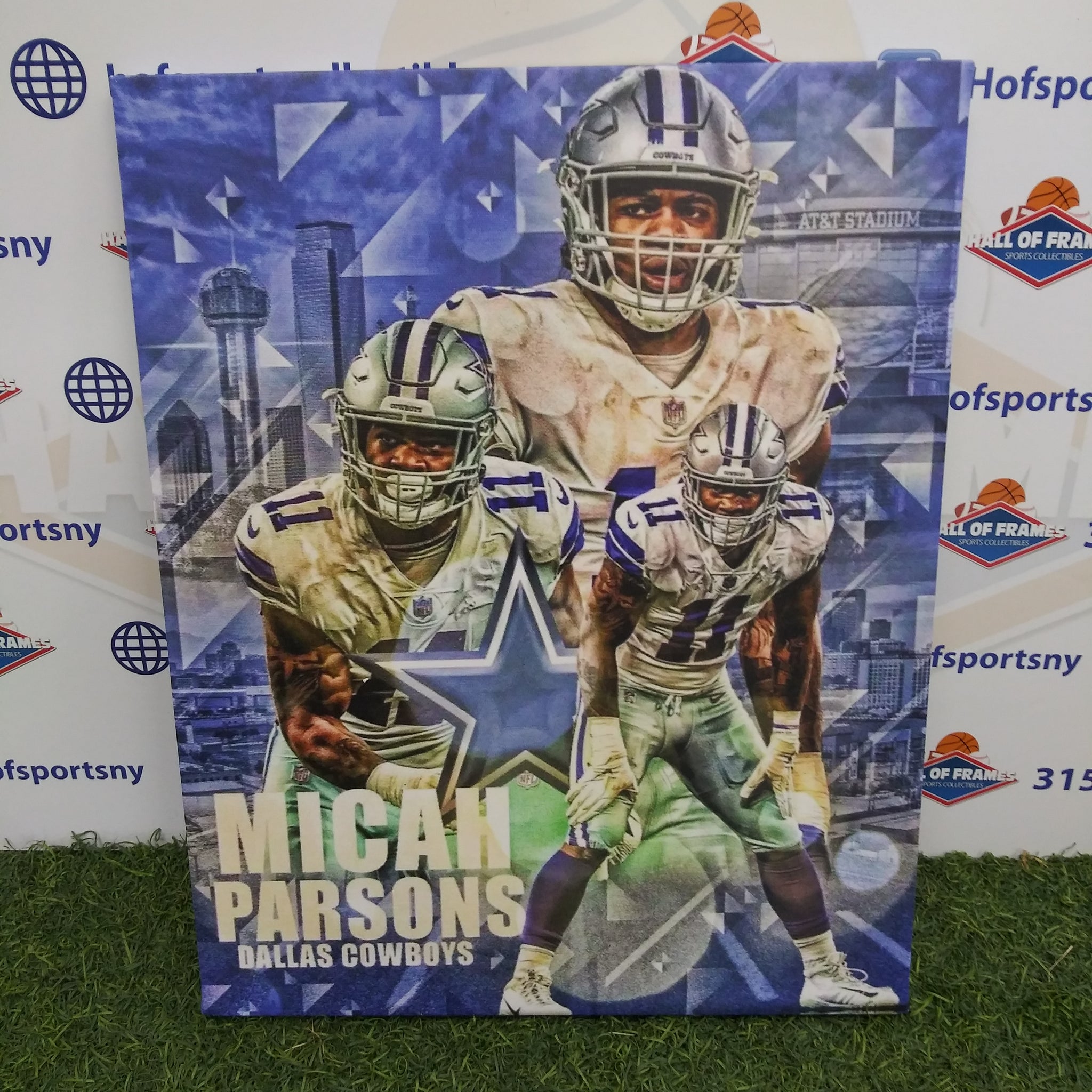 MICAH PARSONS COLLAGE DALLAS COWBOYS 16X20 CUSTOM CANVAS PRINT - READY TO HANG