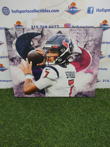 C.J. STROUD HOUSTON TEXANS  16X20 CUSTOM CANVAS PRINT - READY TO HANG