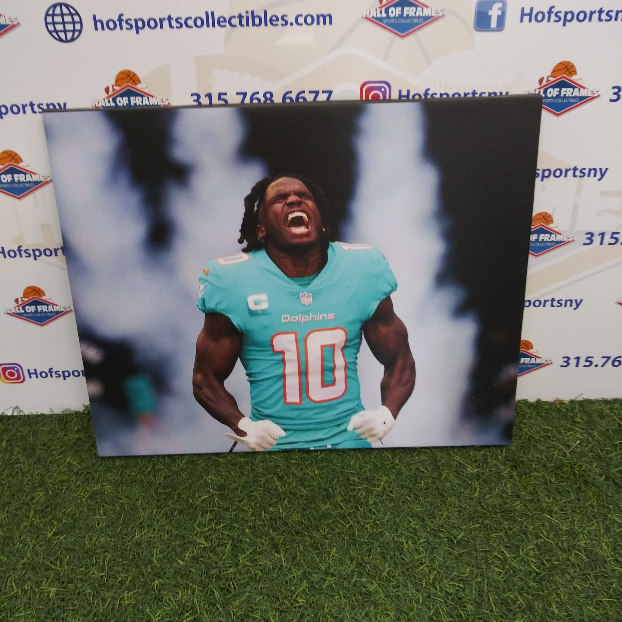 TYREEK HILL MIAMI DOLPHINS 16X20 CUSTOM CANVAS PRINT - READY TO HANG