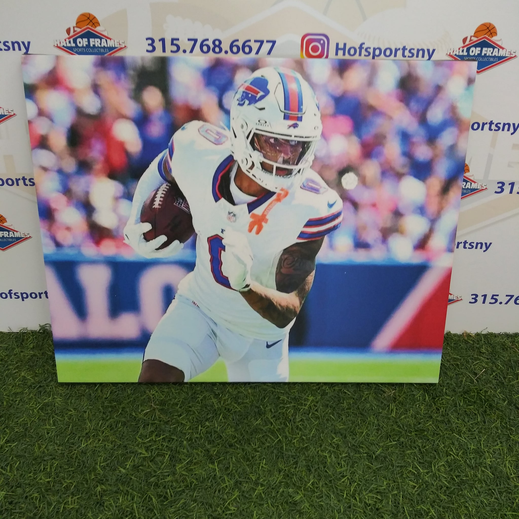 KEON COLEMAN BUFFALO BILLS 16X20 CUSTOM CANVAS PRINT - READY TO HANG