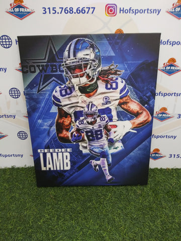 CEEDEE LAMB COLLAGE DALLAS COWBOYS 16X20 CUSTOM CANVAS PRINT - READY TO HANG