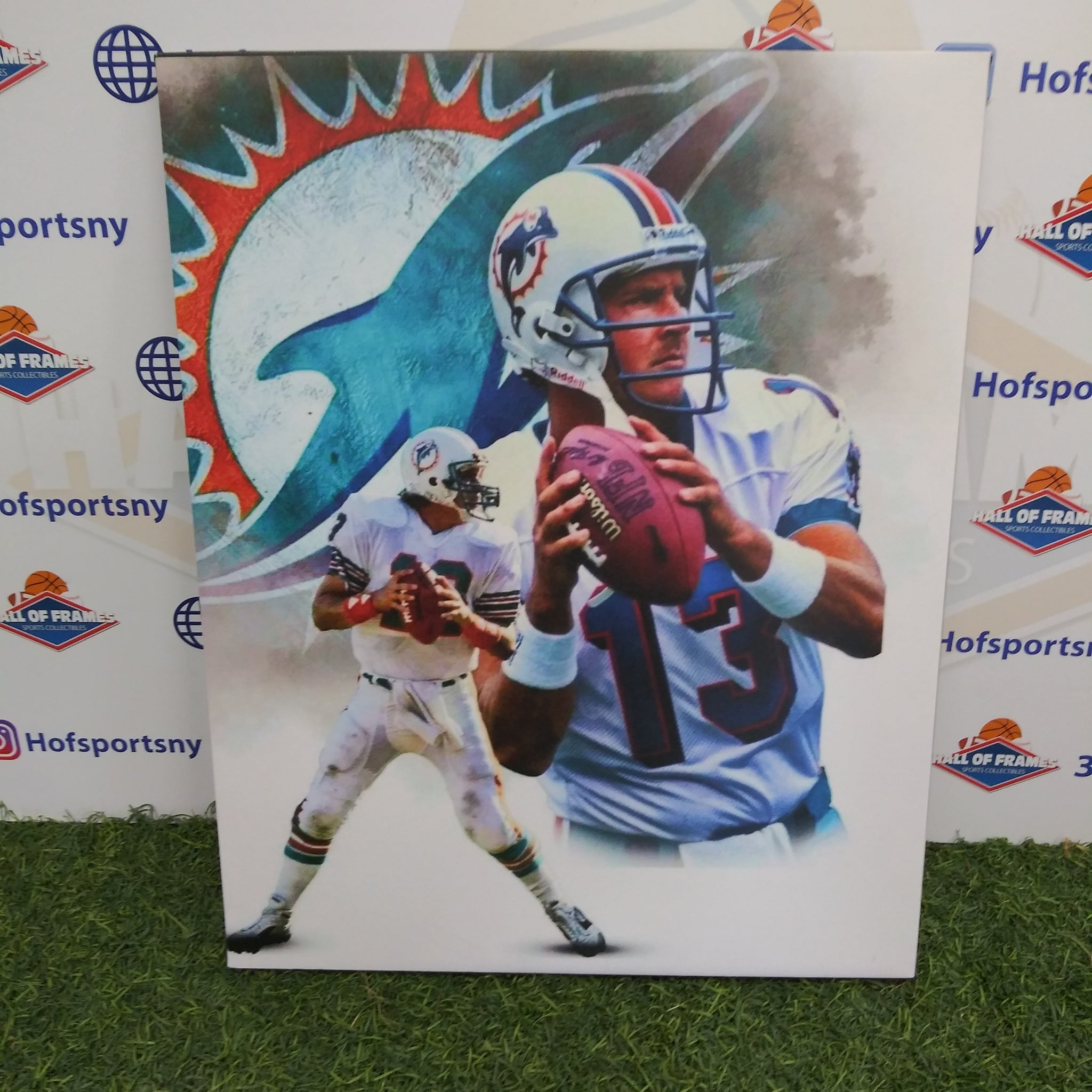 DAN MARINO MIAMI DOLPHINS 16X20 CUSTOM CANVAS PRINT - READY TO HANG