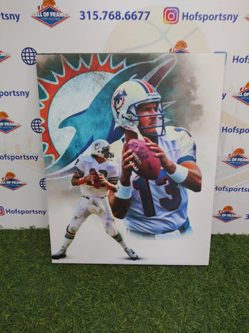 DAN MARINO MIAMI DOLPHINS 16X20 CUSTOM CANVAS PRINT - READY TO HANG