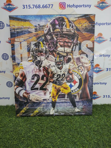 NAJEE HARRIS PITTSBURGH STEELERS 16X20 CUSTOM CANVAS PRINT - READY TO HANG