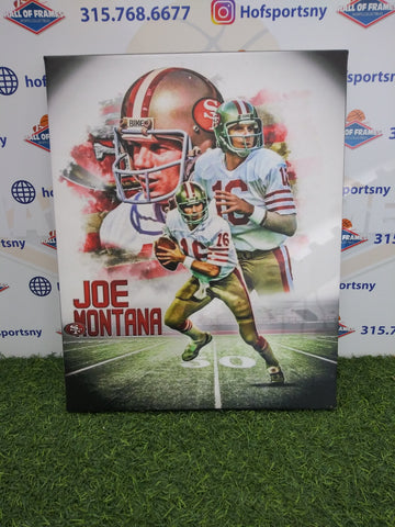 JOE MONTANA SAN FRANCISCO 49ERS 16X20 CUSTOM CANVAS PRINT - READY TO HANG