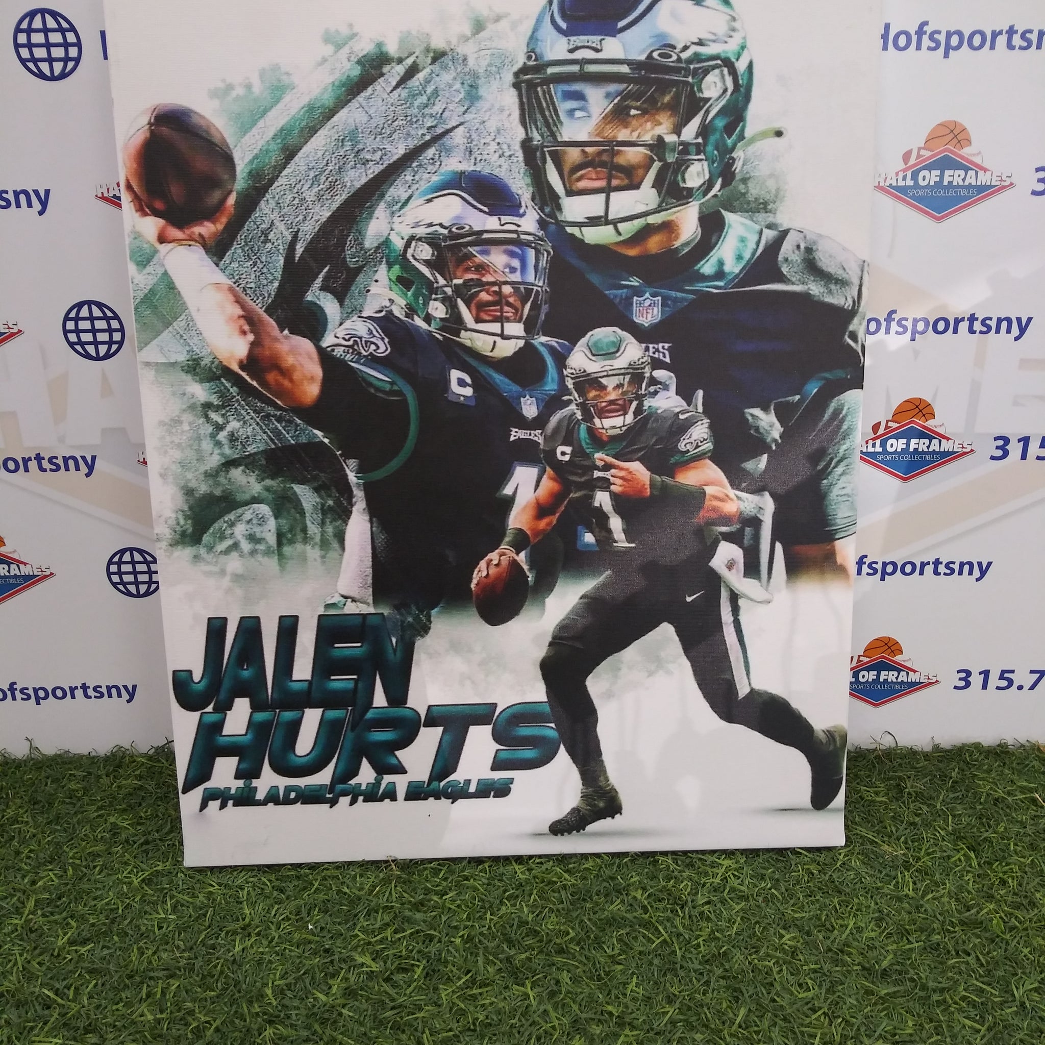 JALEN HURTS PHILADELPHIA EAGLES 16X20 CUSTOM CANVAS PRINT - READY TO HANG