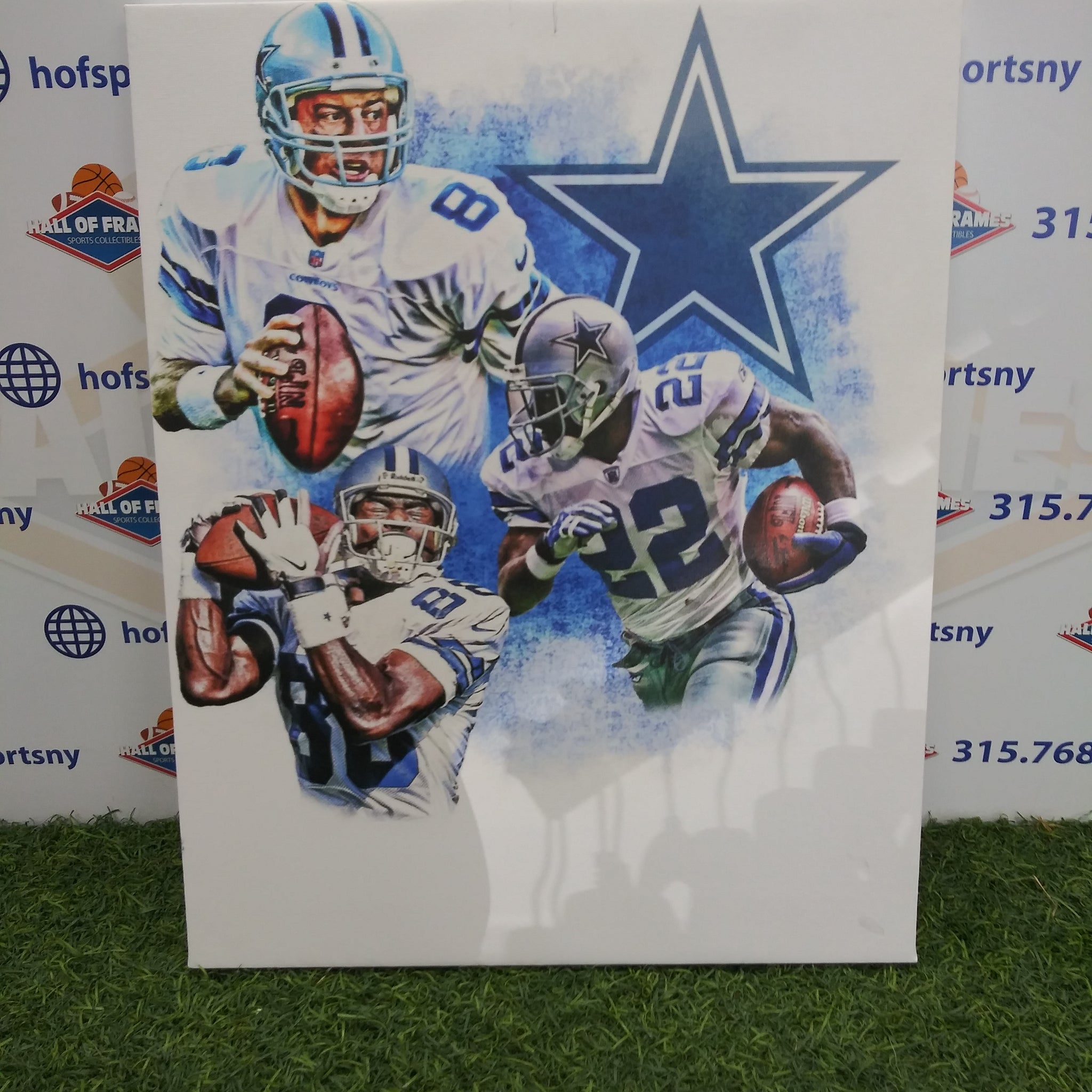 TROY AIKMAN EMMITT SMITH MICHAEL IRVIN COLLAGE DALLAS COWBOYS 16X20 CUSTOM CANVAS PRINT - READY TO HANG