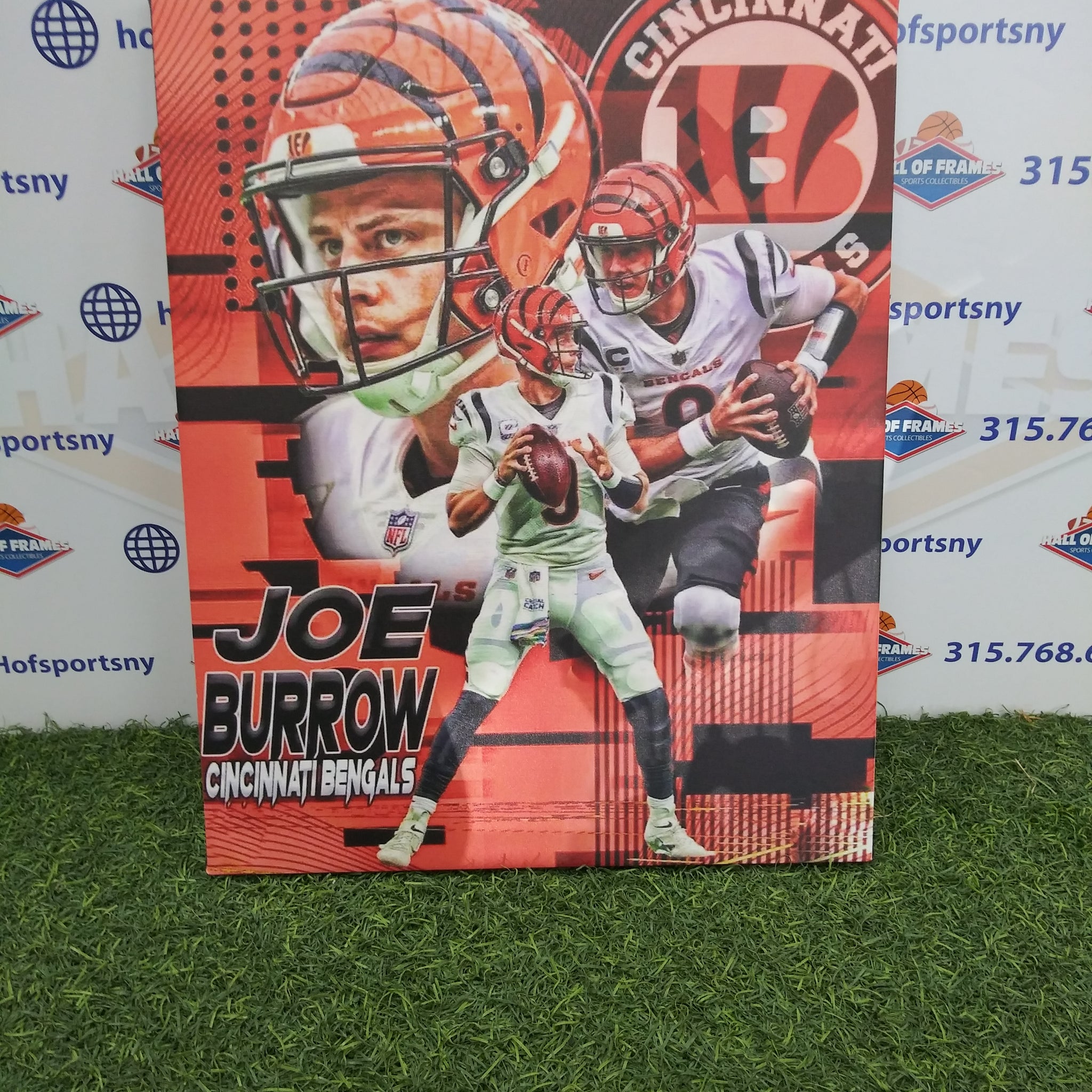 JOE BURROW CINCINNATI BENGALS 16X20 CUSTOM CANVAS PRINT - READY TO HANG