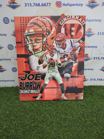 JOE BURROW CINCINNATI BENGALS 16X20 CUSTOM CANVAS PRINT - READY TO HANG