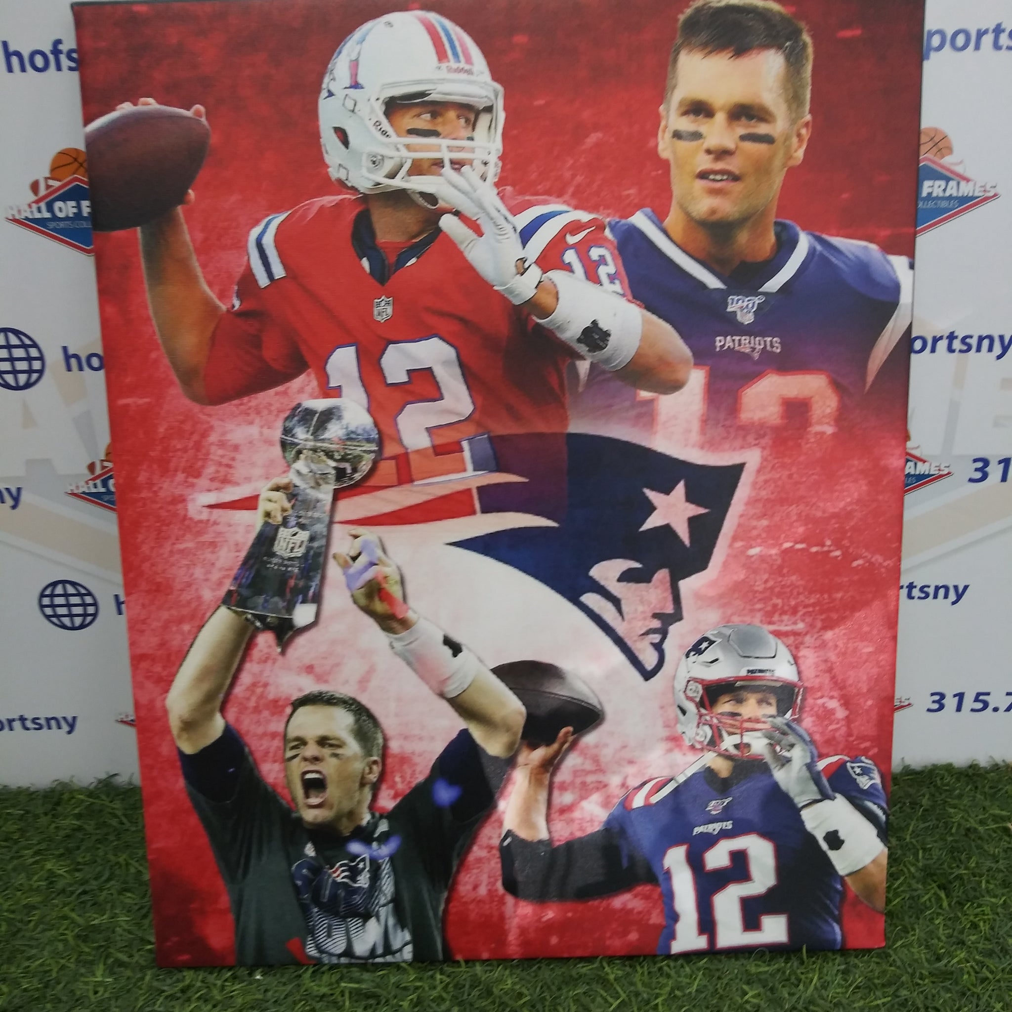 TOM BRADY COLLAGE NEW ENGLAND PATRIOTS 16X20 CUSTOM CANVAS PRINT - READY TO HANG