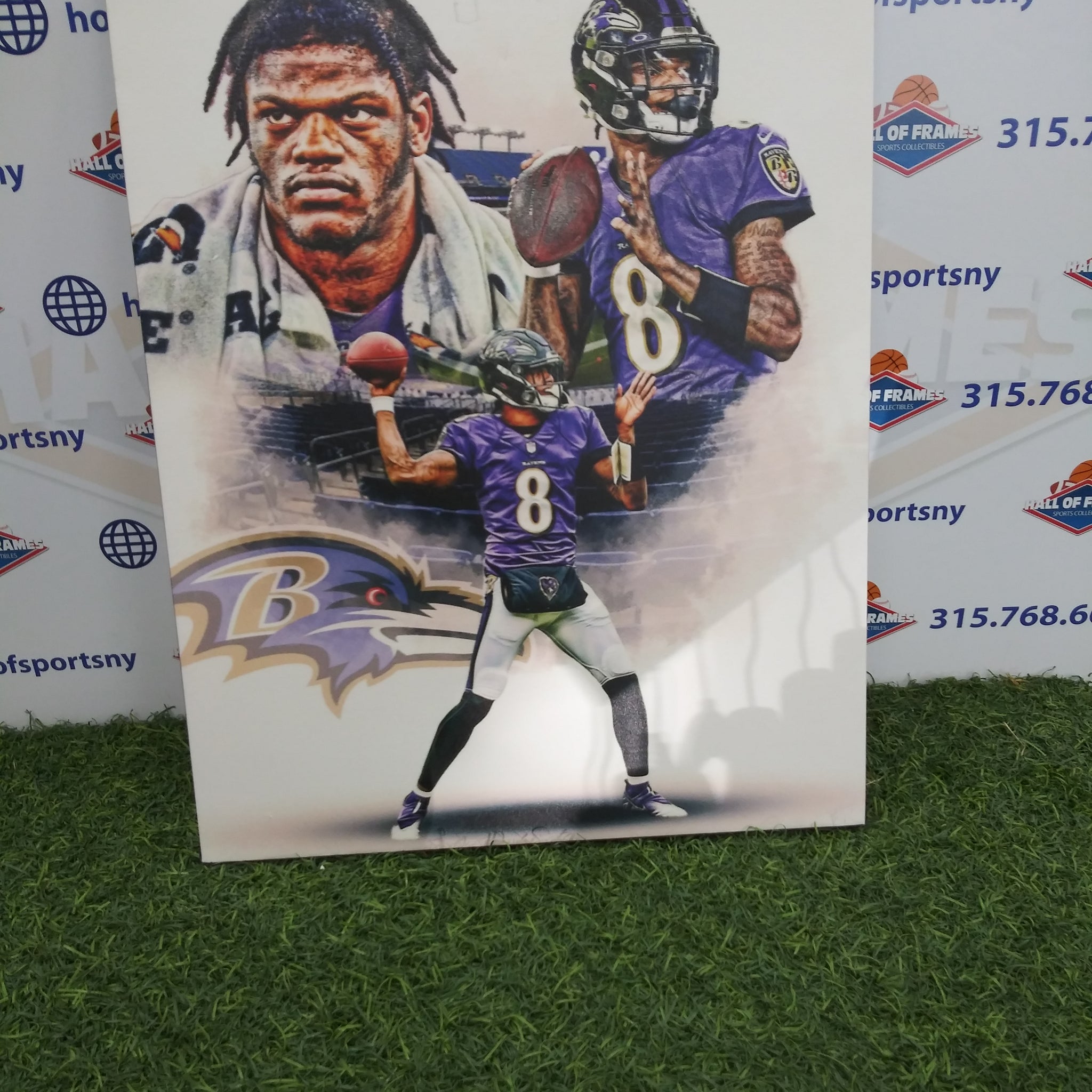 LAMAR JACKSON COLLAGE BALTIMORE RAVENS 16X20 CUSTOM CANVAS PRINT - READY TO HANG