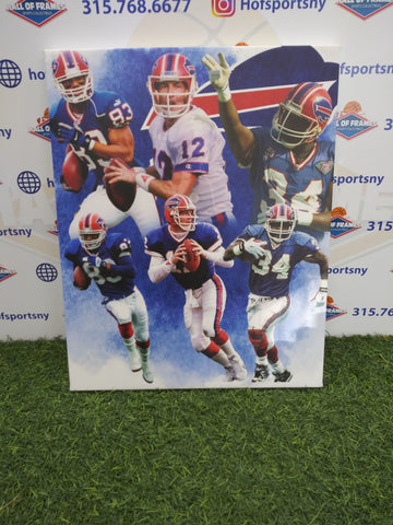 JIM KELLY ANDRE REED THURMAN THOMAS BUFFALO BILLS 16X20 CUSTOM CANVAS PRINT - READY TO HANG