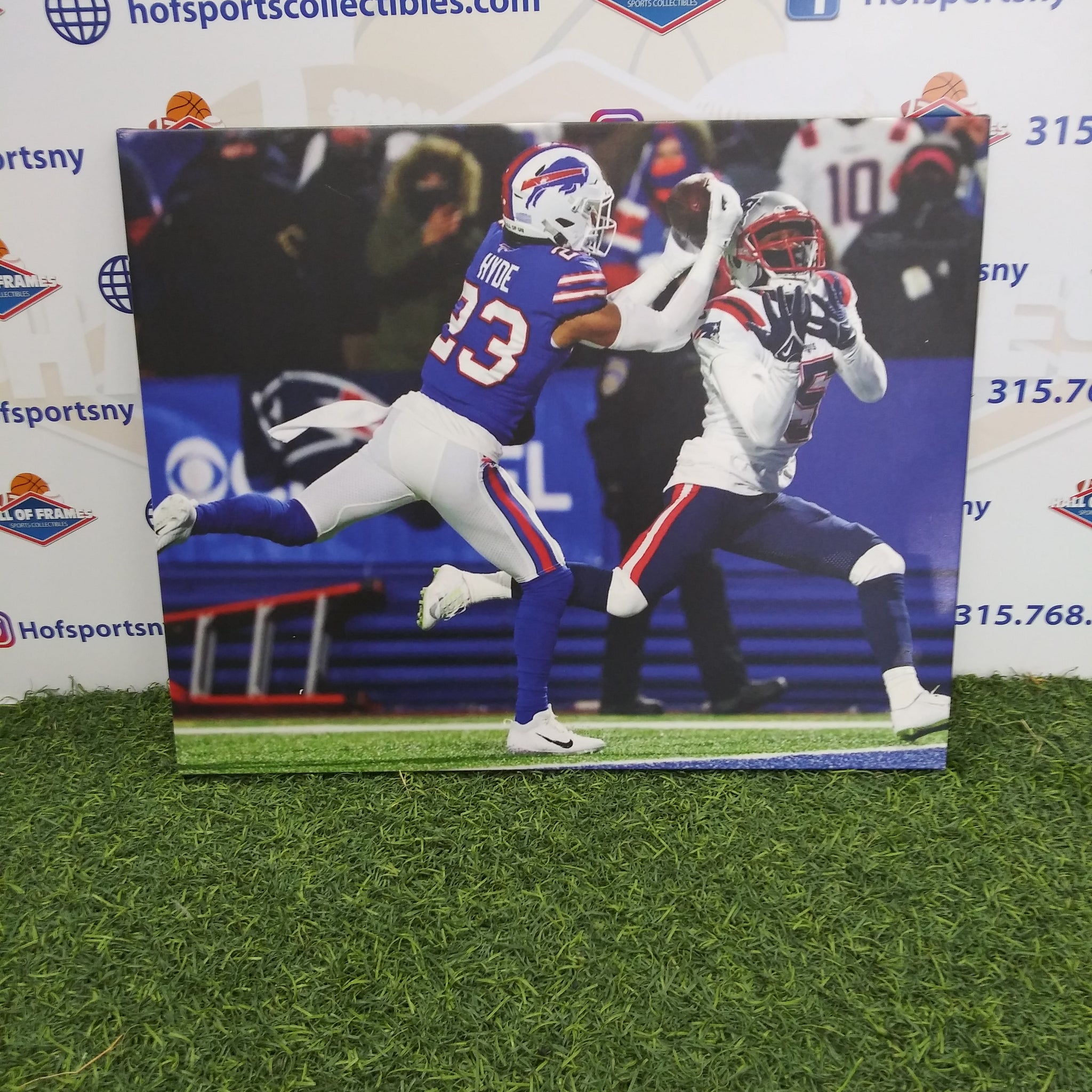 MICAH HYDE PLAYOFF INTERCEPTION BUFFALO BILLS 16X20 CUSTOM CANVAS PRINT - READY TO HANG