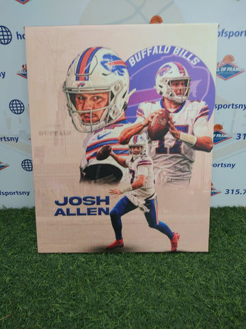 JOSH ALLEN NAME COLLAGE BUFFALO BILLS 16X20 CUSTOM CANVAS PRINT - READY TO HANG