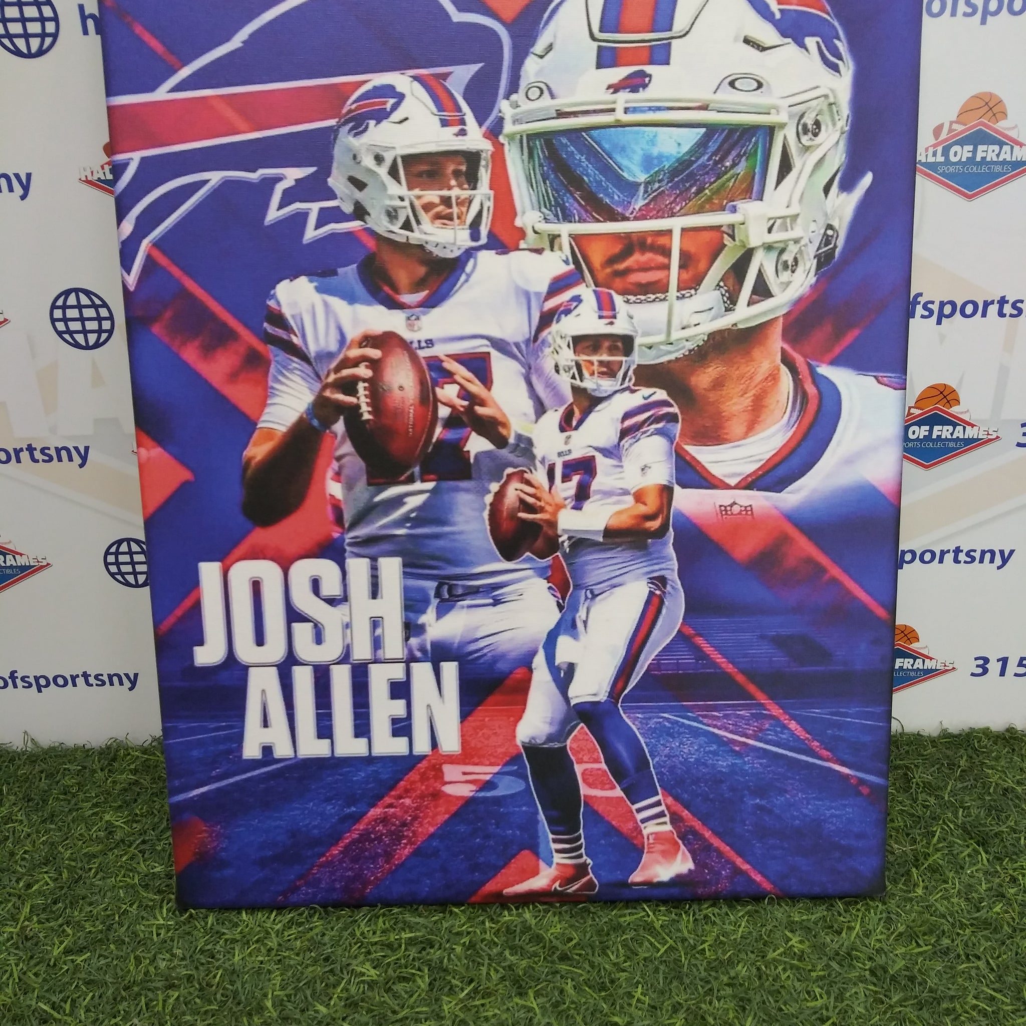 JOSH ALLEN COLLAGE BUFFALO BILLS 16X20 CUSTOM CANVAS PRINT - READY TO HANG