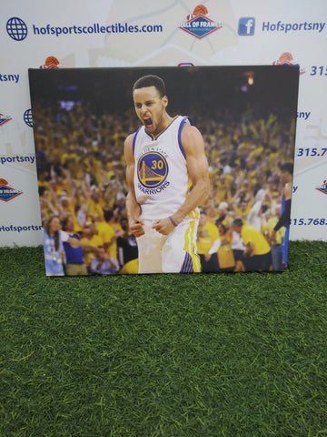 STEPHEN CURRY GOLDEN STATE WARRIORS 16X20 CUSTOM CANVAS PRINT - READY TO HANG