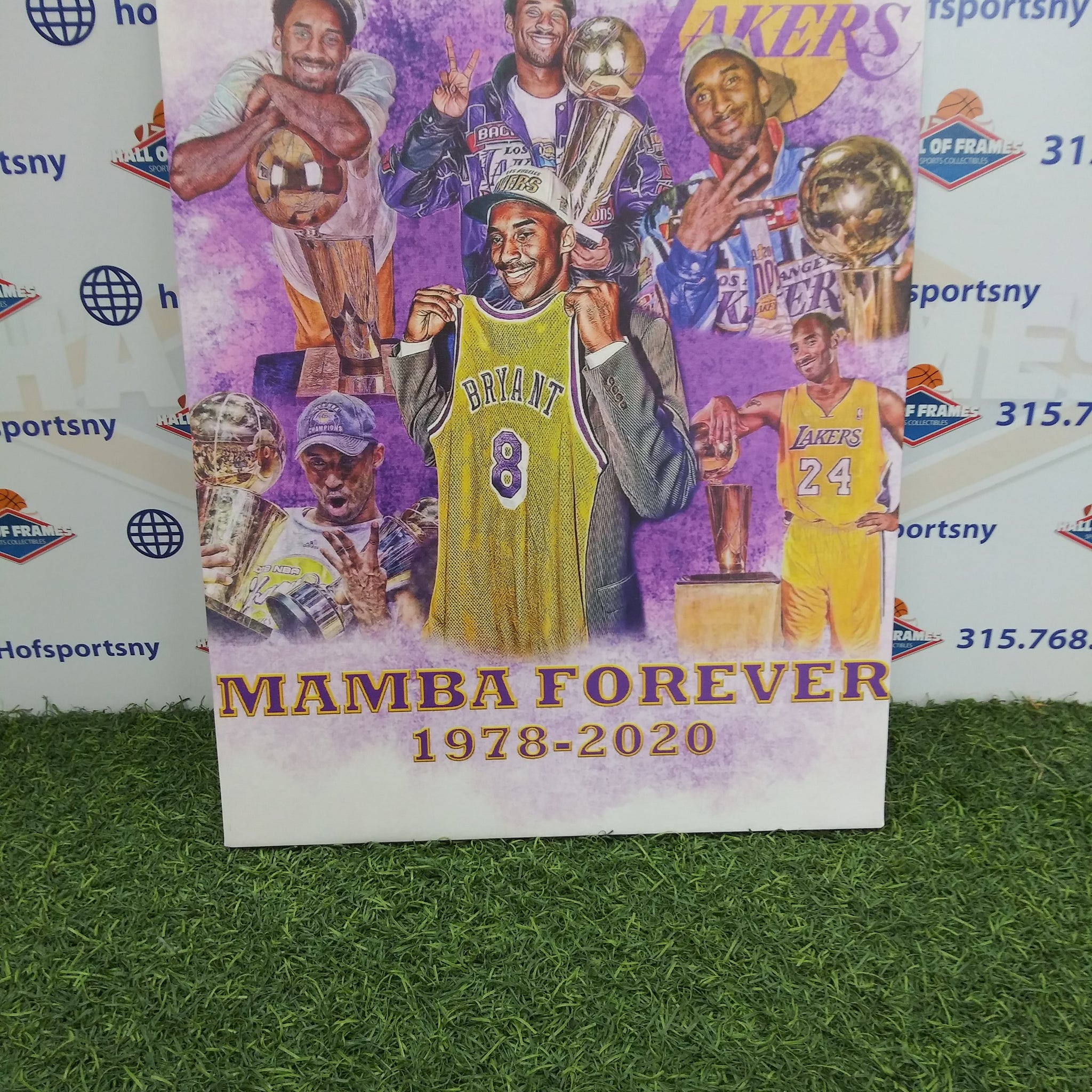 KOBE BRYANT MAMBA FOREVER COLLAGE LOS ANGELES LAKERS 16X20 CUSTOM CANVAS PRINT - READY TO HANG