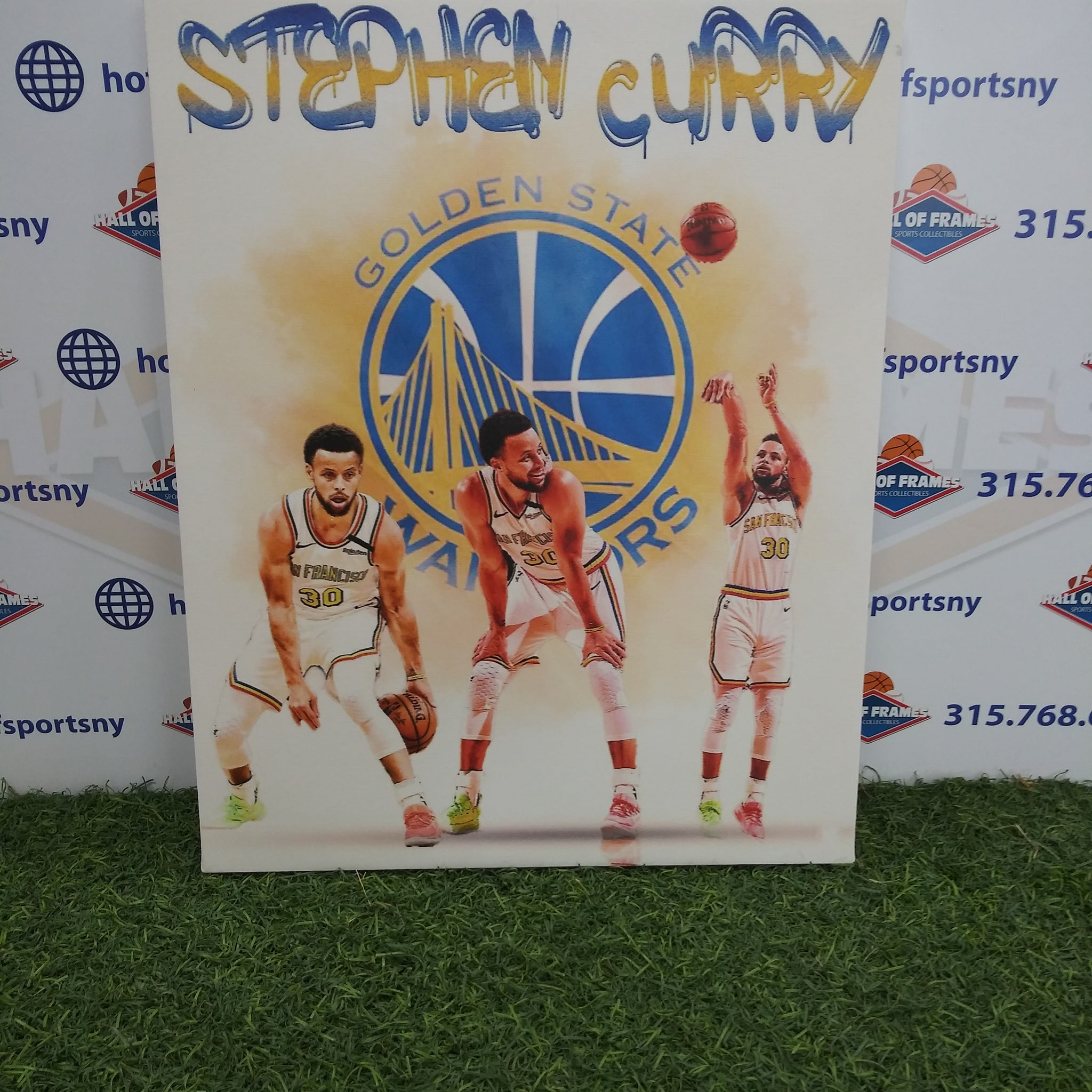 STEPHEN CURRY COLLAGE GOLDEN STATE WARRIORS 16X20 CUSTOM CANVAS PRINT - READY TO HANG