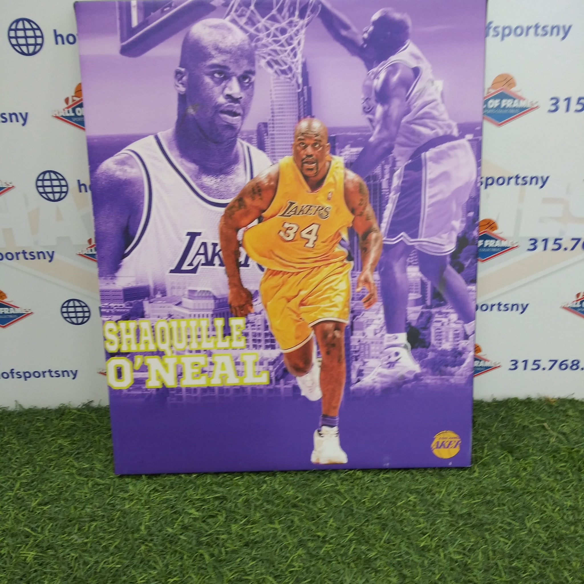 SHAQUILLE O'NEAL LOS ANGELES LAKERS 16X20 CUSTOM CANVAS PRINT - READY TO HANG