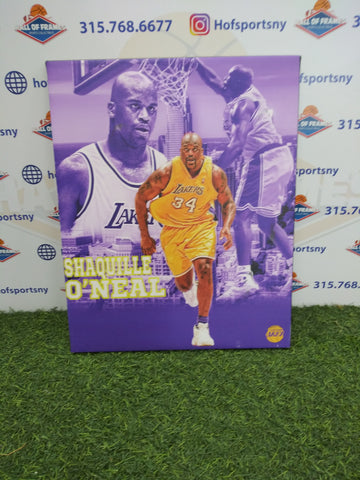 SHAQUILLE O'NEAL LOS ANGELES LAKERS 16X20 CUSTOM CANVAS PRINT - READY TO HANG