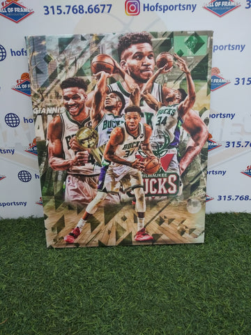 GIANNIS ANTETOKUONMPO MILWAUKEE BUCKS 16X20 CUSTOM CANVAS PRINT - READY TO HANG