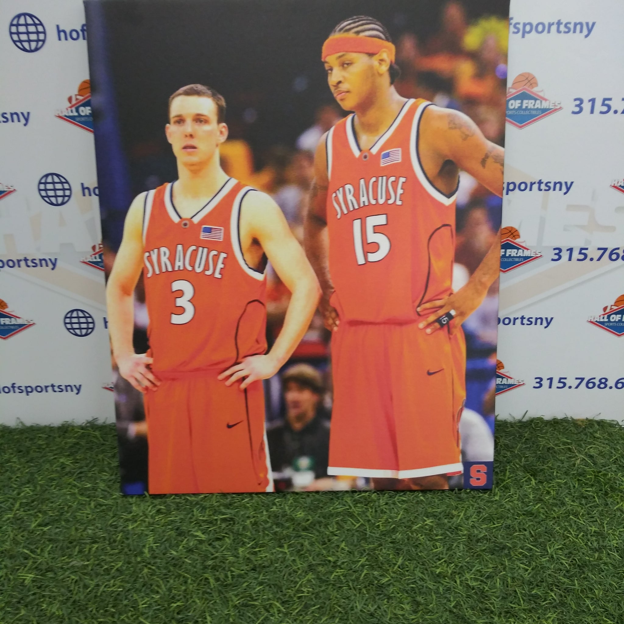 CARMELO ANTHONY GERRY MCNAMARA SYRACUSE UNIVERSITY ORANGE 16X20 CUSTOM CANVAS PRINT - READY TO HANG