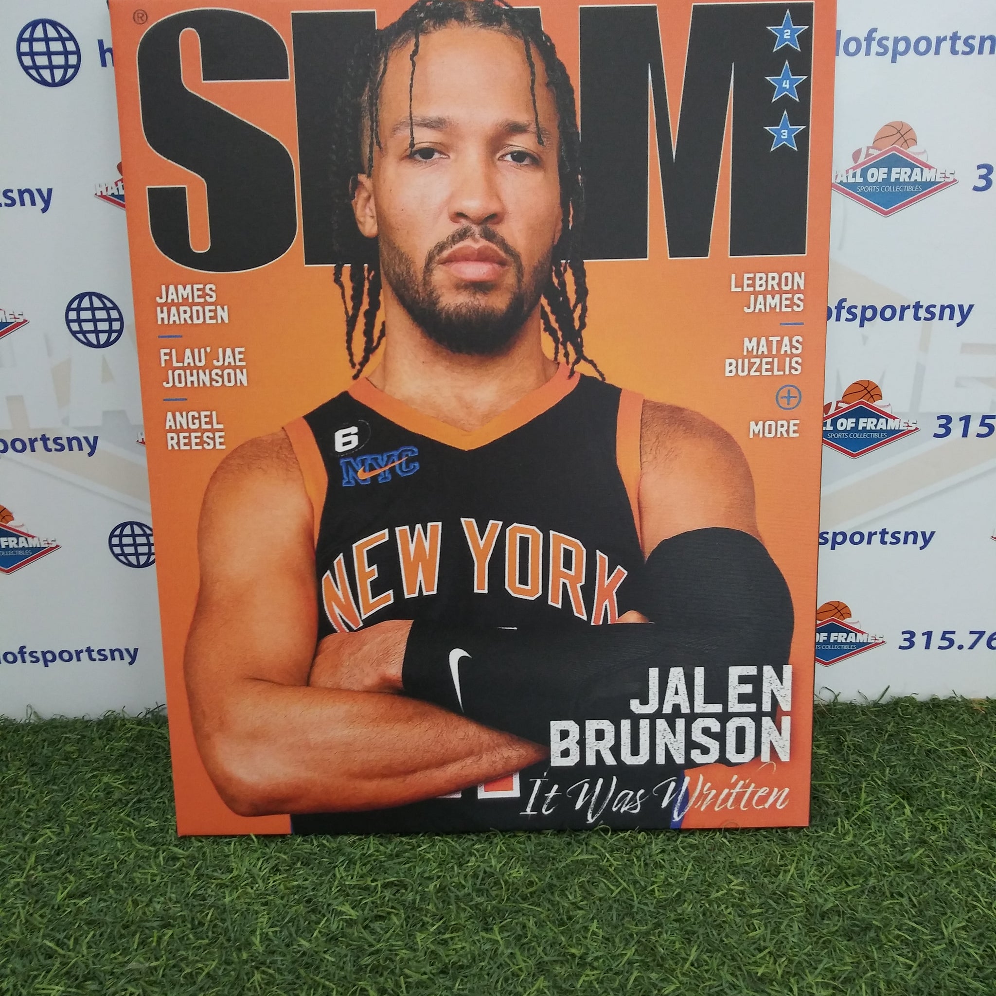 JALEN BRUNSON SLAM MAGAZINE COVER NEW YORK KNICKS 16X20 CUSTOM CANVAS PRINT - READY TO HANG