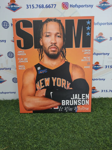 JALEN BRUNSON SLAM MAGAZINE COVER NEW YORK KNICKS 16X20 CUSTOM CANVAS PRINT - READY TO HANG