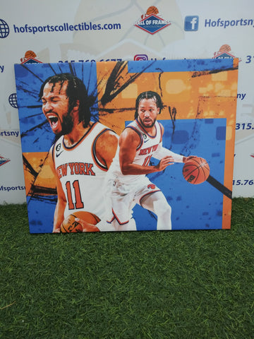 JALEN BRUNSON COLLAGE NEW YORK KNICKS 16X20 CUSTOM CANVAS PRINT - READY TO HANG