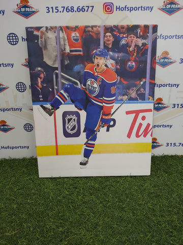 CONNOR MCDAVID EDMONTON OILERS 16X20 CUSTOM CANVAS PRINT - READY TO HANG