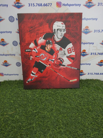 JACK HUGHES NEW JERSEY DEVILS 16X20 CUSTOM CANVAS PRINT - READY TO HANG