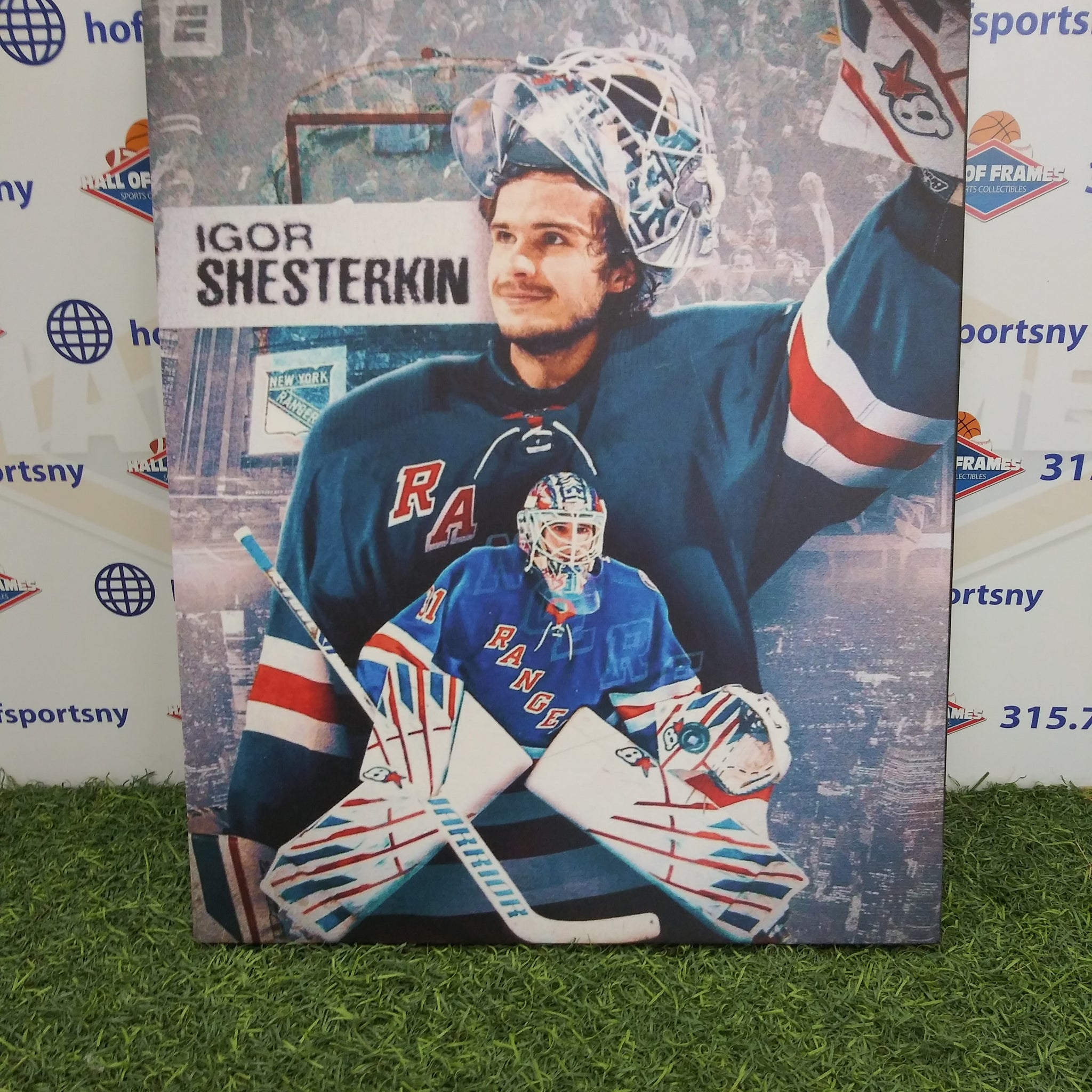 IGOR SHESTERKIN COLLAGE NEW YORK RANGERS 16X20 CUSTOM CANVAS PRINT - READY TO HANG