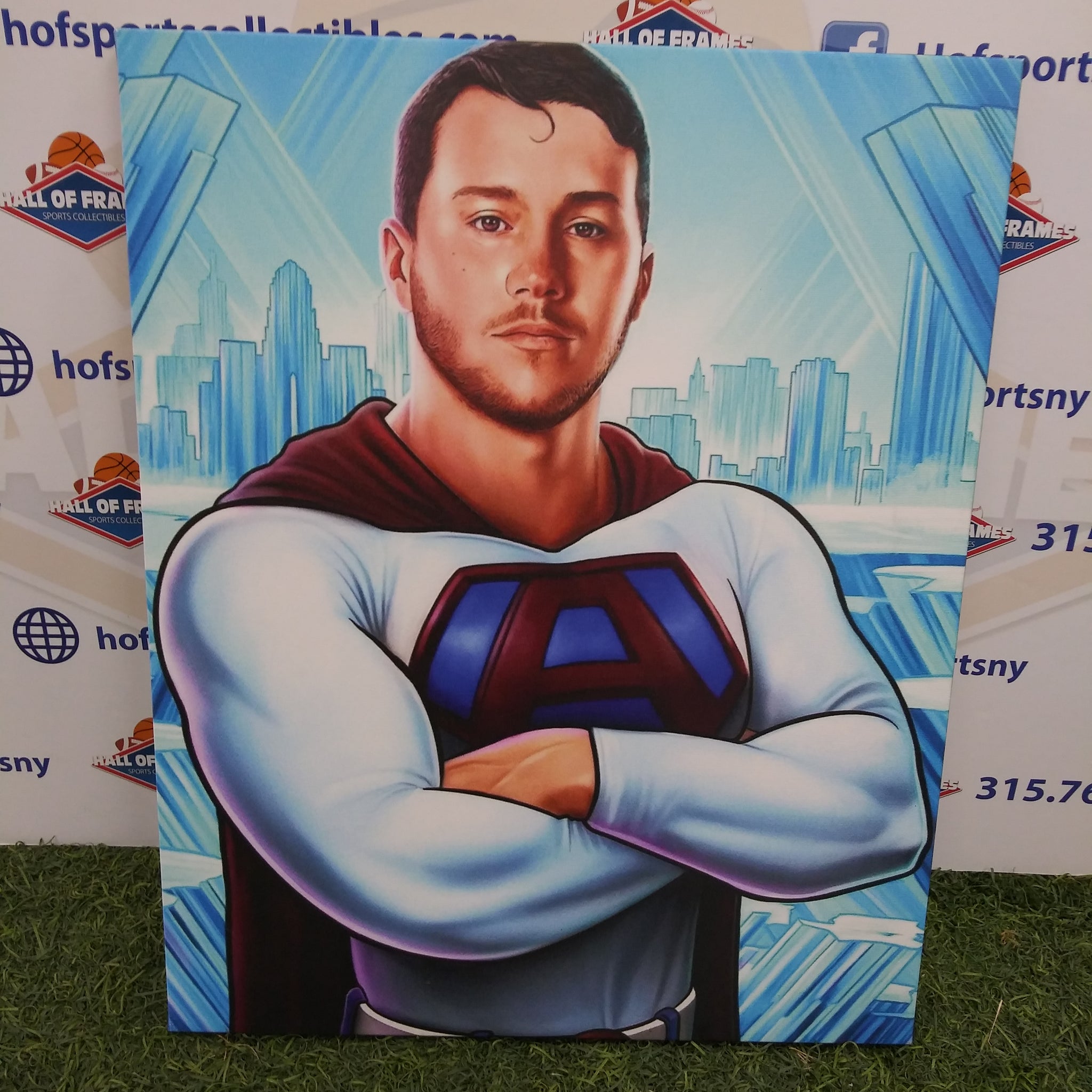 JOSH ALLEN "SUPERMAN" BUFFALO BILLS 16X20 CUSTOM CANVAS PRINT - READY TO HANG