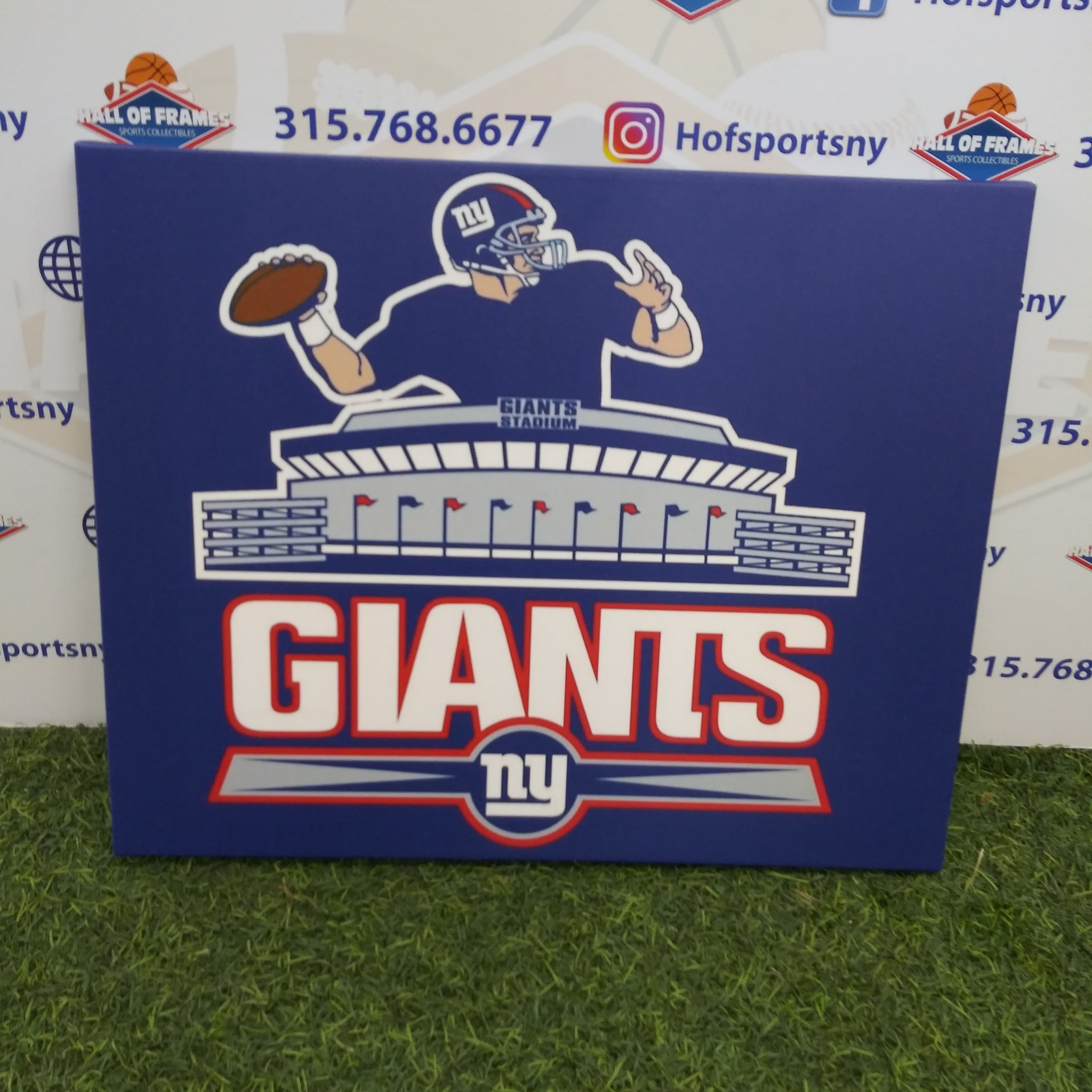 NEW YORK GIANTS 16X20 CUSTOM CANVAS PRINT - READY TO HANG